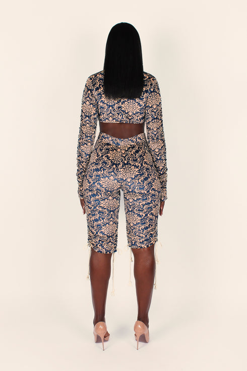 ARGON RUCHED CROPPED TROUSER